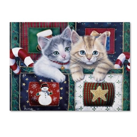 Jenny Newland 'Christmas Calendar Kittens' Canvas Art,35x47